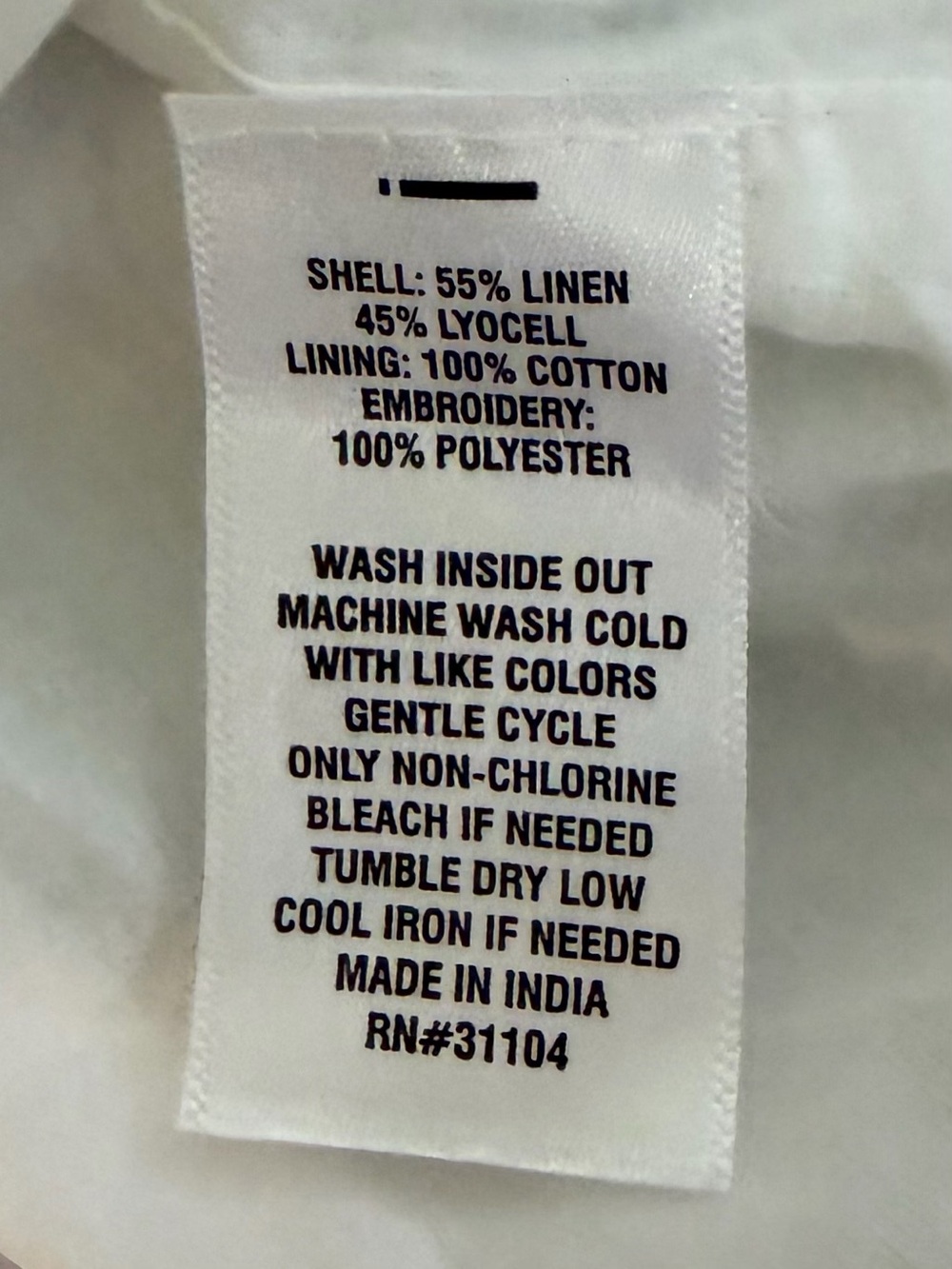 Crown & Ivy Linen Blend Floral Embroidered Ruffled Grid Dress, Size 1X - Picture 9 of 9